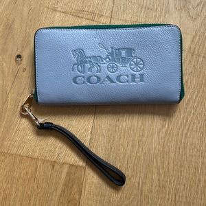 Coach leather wallet wristlet